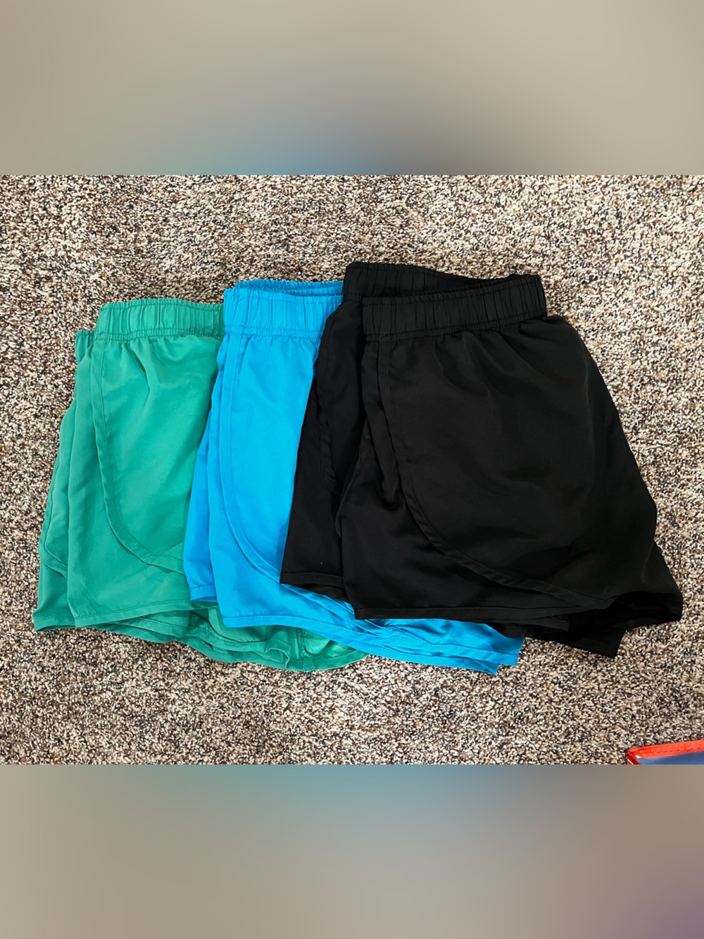 Women’s Elastic Waist Active Shorts - Black, Blue, Green
